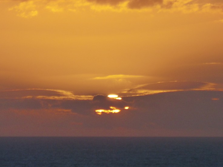 Tonight's sunset over the Atlantic from our camp