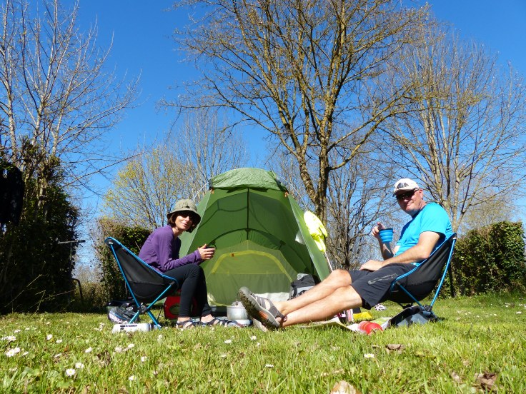 A post-ride cuppa at the tent!
