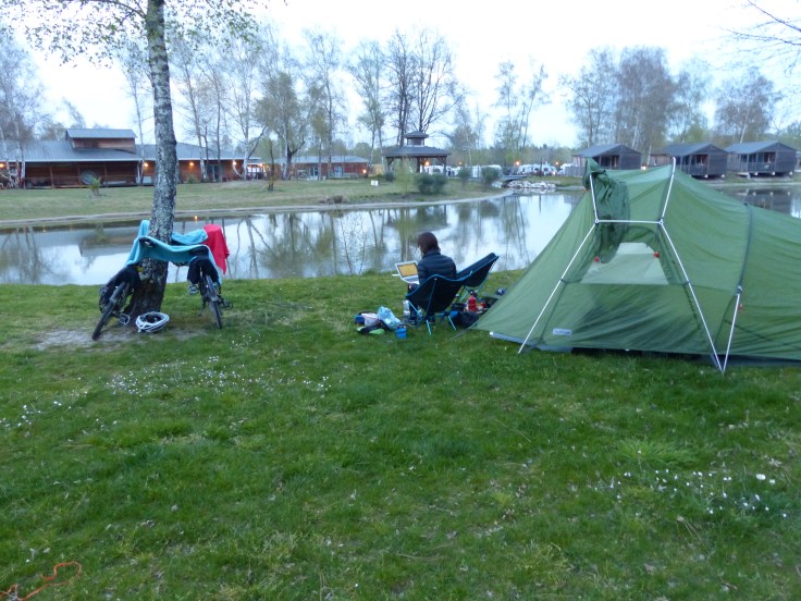 It's so nice to camp on grass!