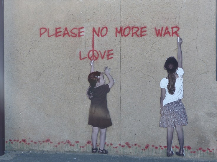 On the side of a building in Arromanches