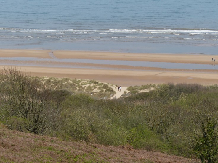 Looking down on Omaha Beach