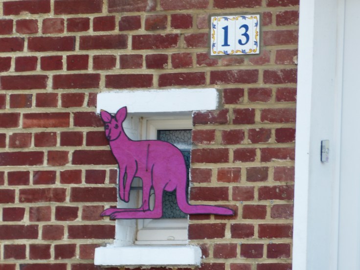On a window of a house