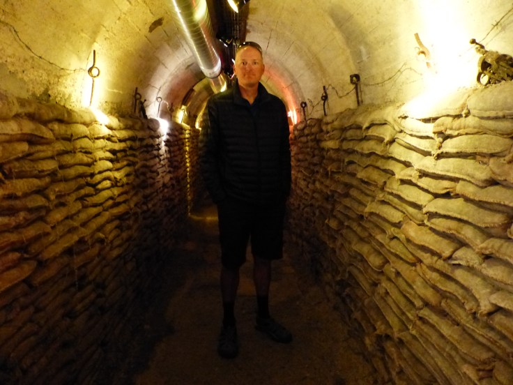 In the tunnels at the museum in Albert