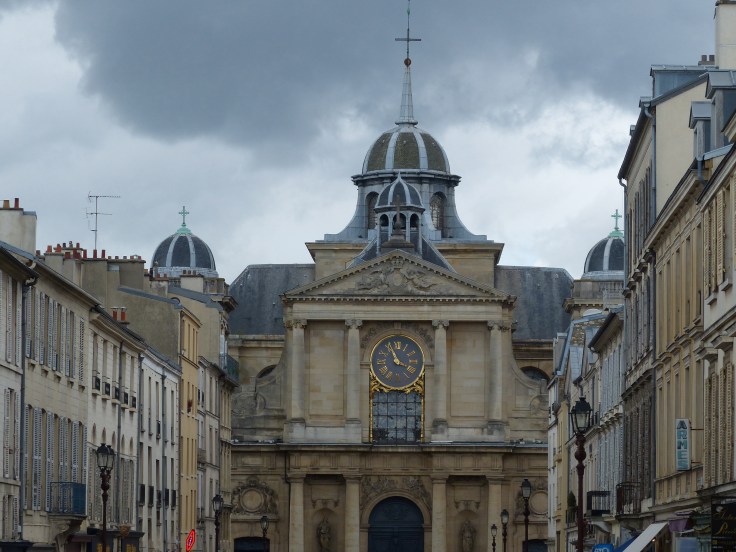 The clock tower in the town of Versaille