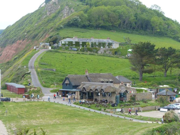 Looking down on Branscombe Mouth