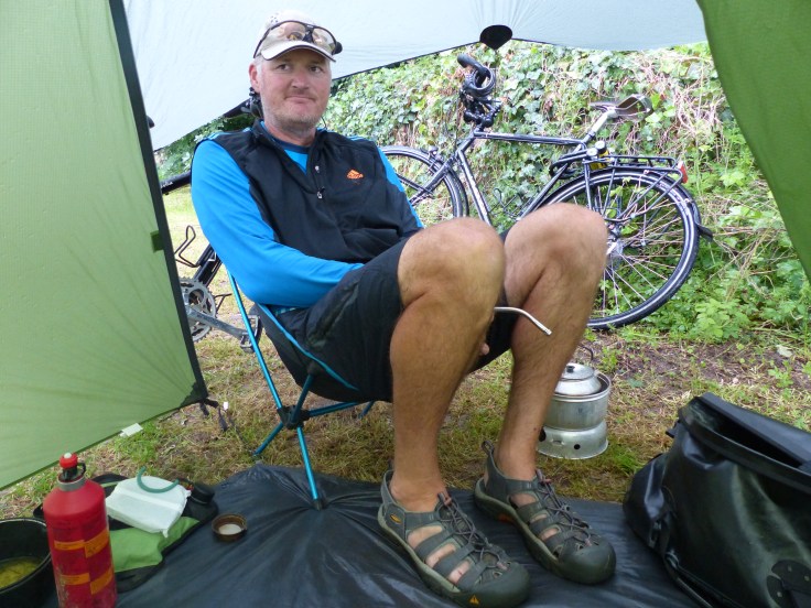 We're back in the tent...