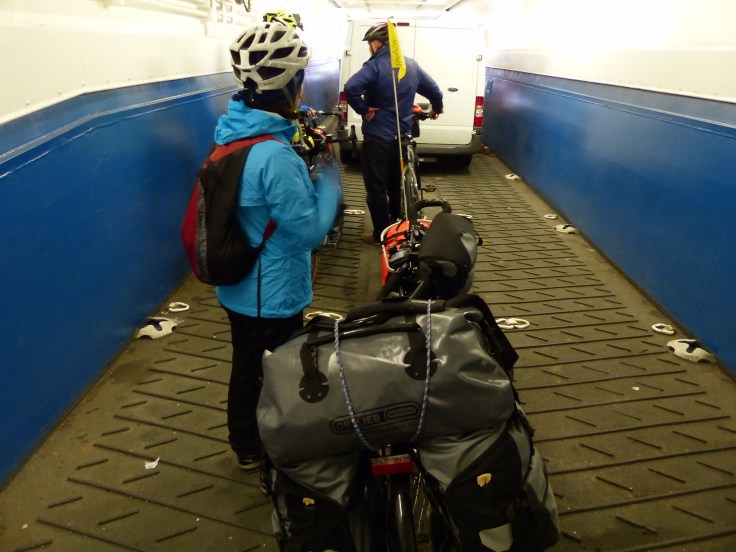 Ready and waiting to disembark.