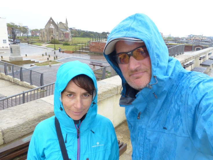 Those blue rain coats seem to appear in way too many photos!