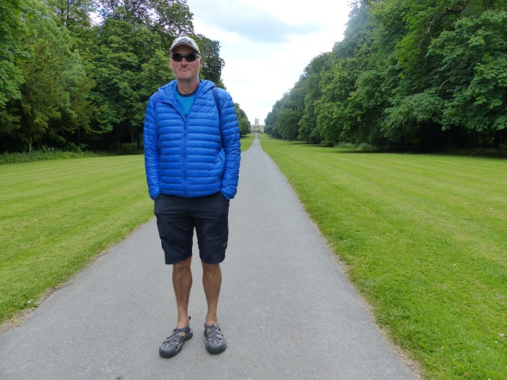 I think Steve's blue puffer jacket is getting as much work as my blue raincoat!