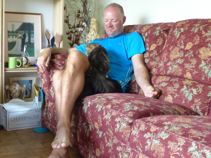 Steve getting acquainted with the family