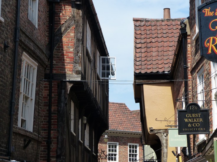 The buildings in The Shambles seem to lean in!