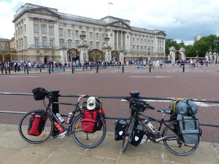 The bikes made it to Buck House...
