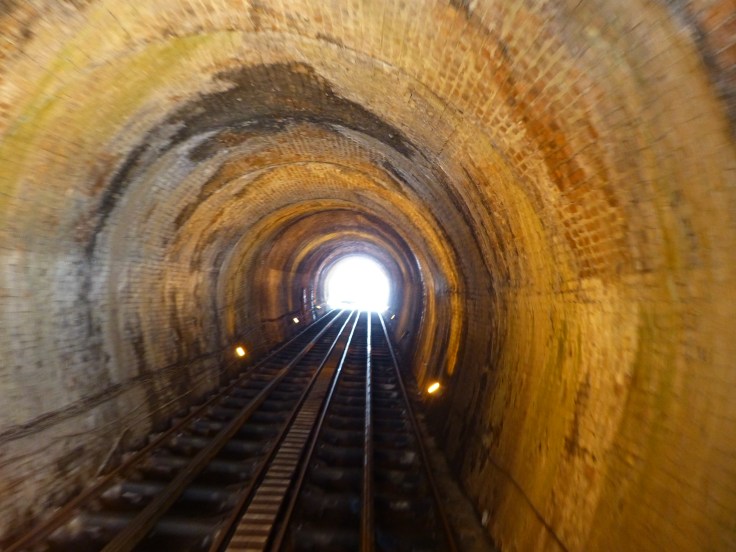 Up and through the tunnel we chugged...
