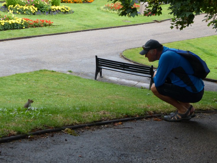 Steve enjoyed his chat with the locals