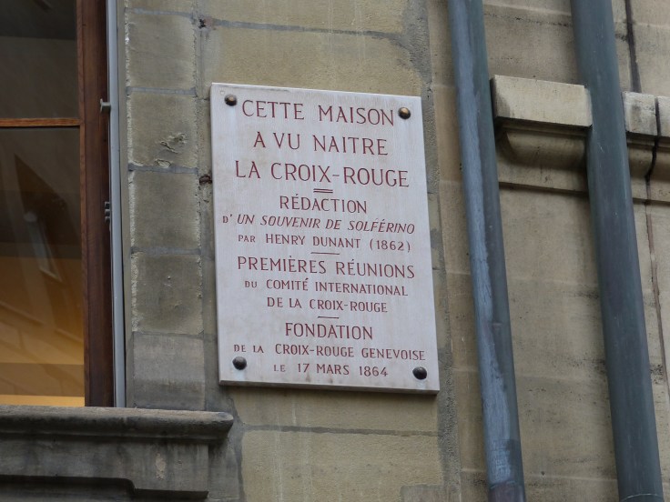 The Red Cross was formed in this building by five men - two doctors, a lawyer, a General and a businessman