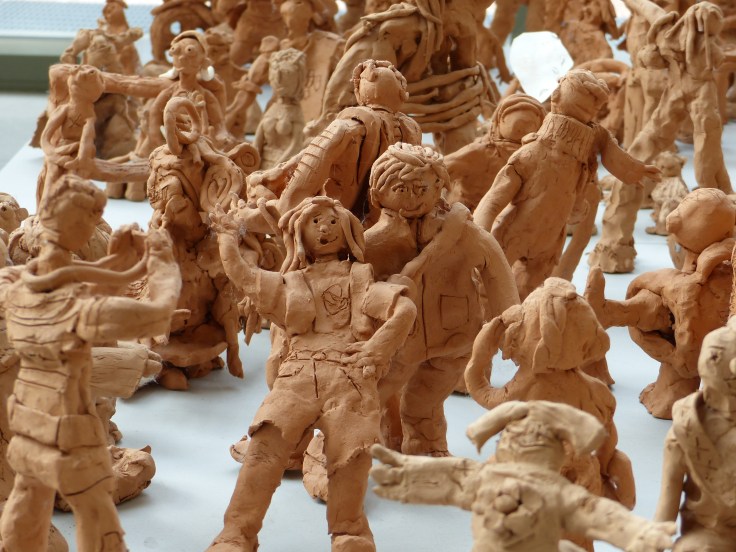 These were created by 5 and 6 year olds, from a variety of schools in Reggio Emilia