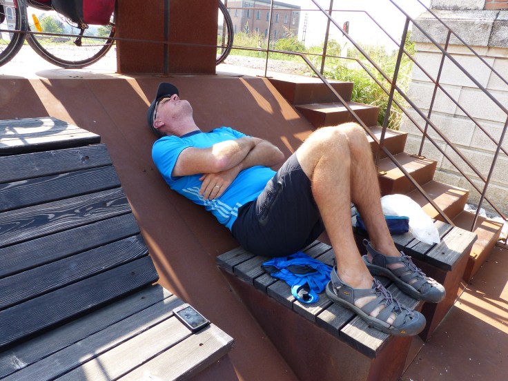 Lunch + sun = snooze time!