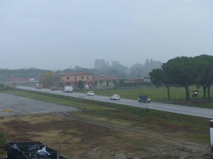 A foggy greeting this morning