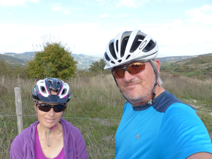 Almost to the top of a climb before some downhill