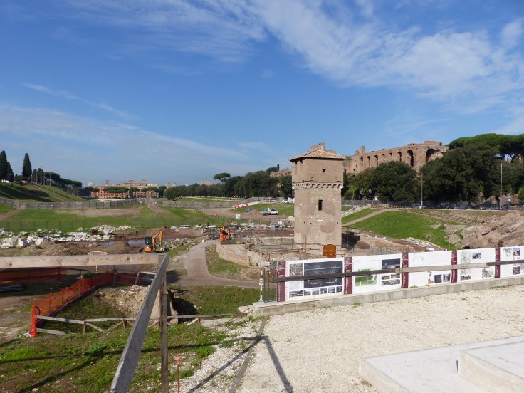 Our arrival at Circus Maximus...another darn fence!!