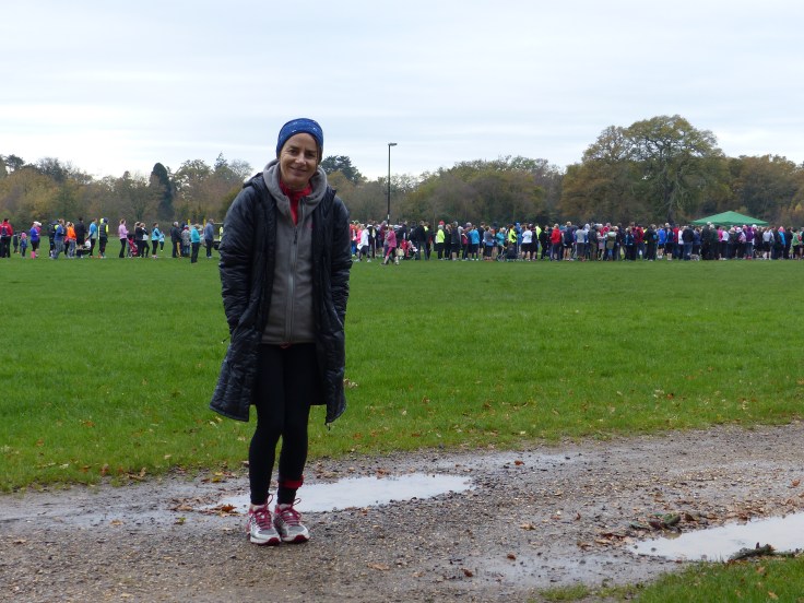 A very cold wait and I was very reluctant to shed my layers. I would have happily run in fleeces and jackets!