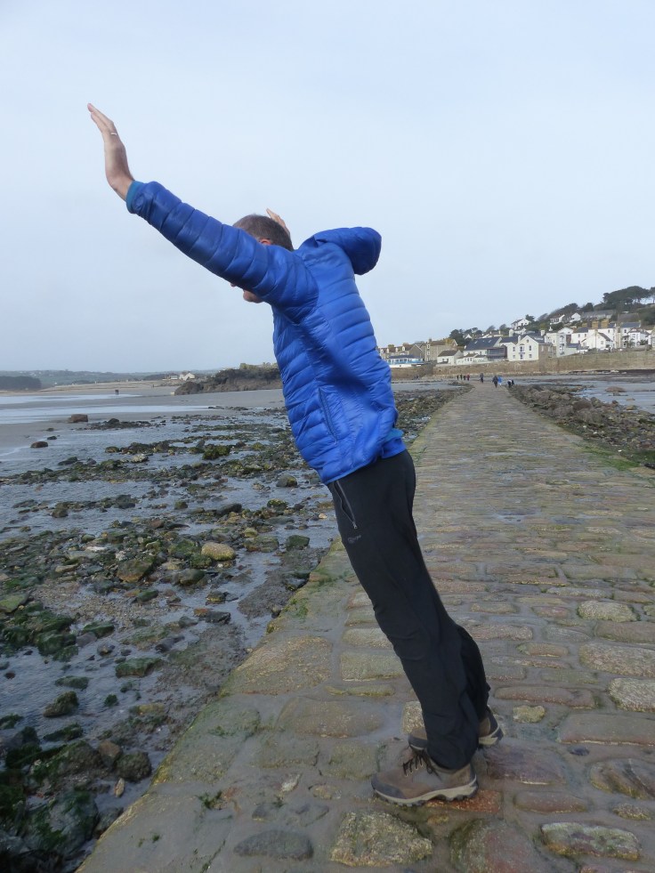 You know it's a blowing breeze when it can hold Steve up like this!