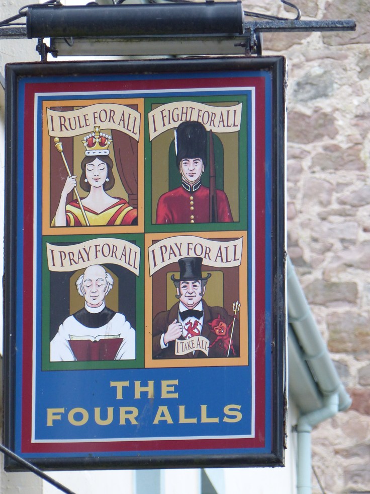 We saw the Five Alls in another town, but this one only had the Four!