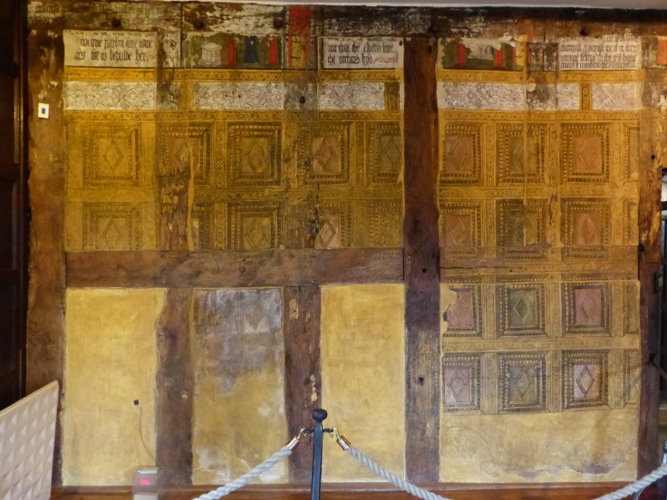 A painted wall, the Tudor equivalent of wall paper