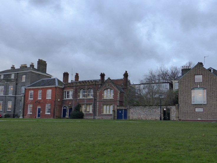 I loved this row of houses because they were all made from something different - a patchwork street