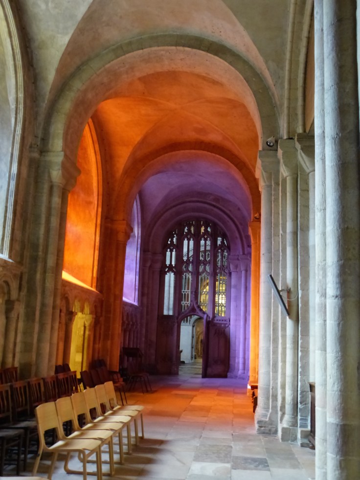 I loved the light. The reds and purples were just from the light coming through the stained glass windows