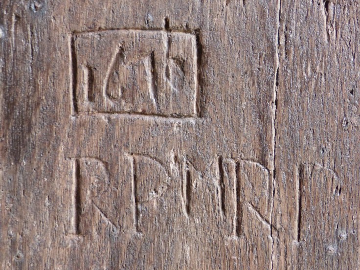 ...with some medieval graffiti from 1616! (The church itself dates from the 13th century)
